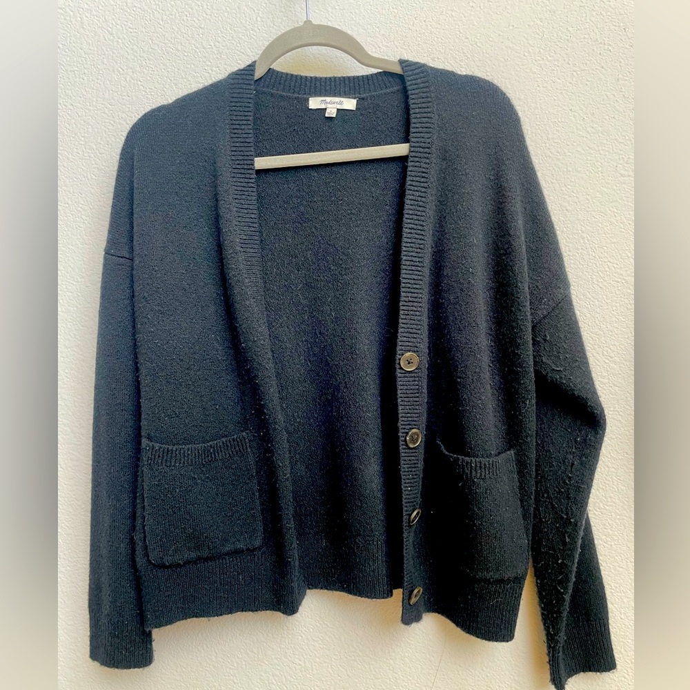 Madewell cardigan Size Small Navy Blue Cropped